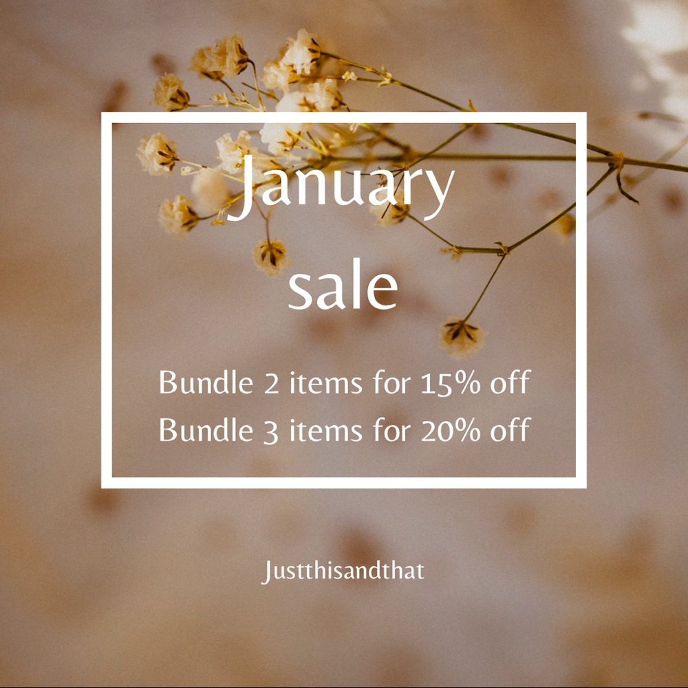 Bundle any 2 items for 15% off. Bundle any 3 for 20% off.